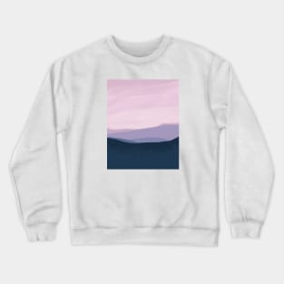 Blue Mountains with a Pink Sky Crewneck Sweatshirt